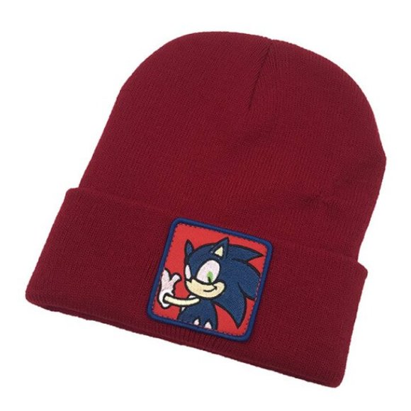 Sonic The Hedgehog Patch Hat Winter Toque Red